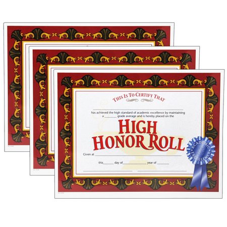 HAYES High Honor Roll Certificate, PK90 VA586